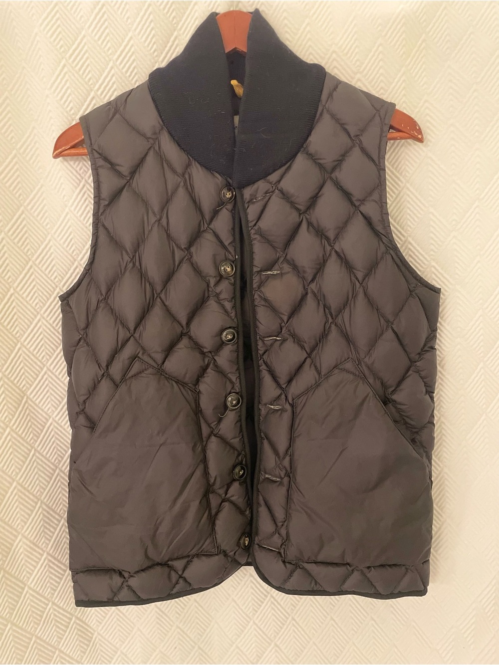 Bellerose Black Quilted Sleeveless Puffer Vest Size Small